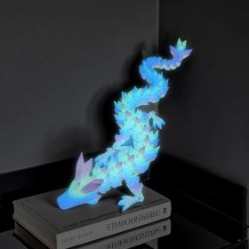 Diamond Pattern Dragon Realistic Brick Texture Cute And Easy To Store Home Decoration Collection Ornaments Suitable For Dinosaur Lovers (Option: 1Pc)