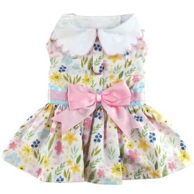 Pastel Meadow Dog Dress with Matching Leash (size: X-Large)